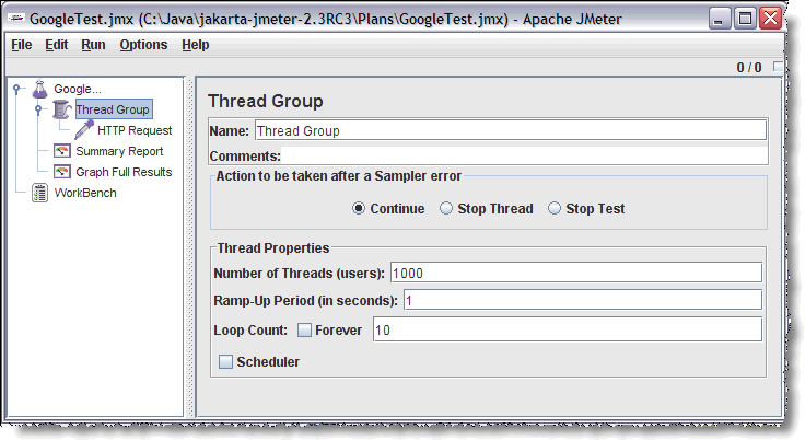Specify the load to be generated Specify the load to be generated
